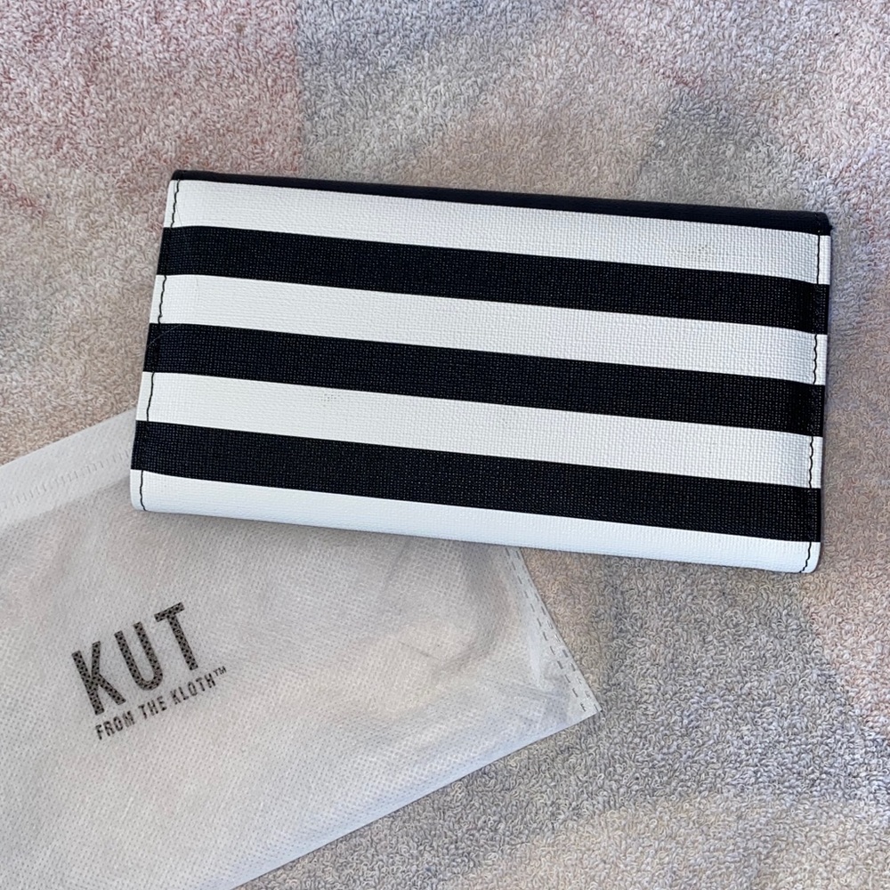 KUT From The Kloth Slim Stripped Wallet NEW